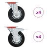 vidaXL 8 pcs Roulettes pivotantes 125 mm