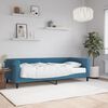 vidaXL Lit de jour avec matelas bleu 90x200 cm velours