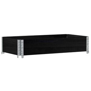 vidaXL Jardini&egrave;re noir 100x50 cm bois massif de pin