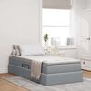 vidaXL Lit avec rangement et matelas Gris clair 90 x 190 cm Polyester