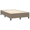 vidaXL Sommier &agrave; lattes de lit avec matelas Taupe 140x190 cm Tissu