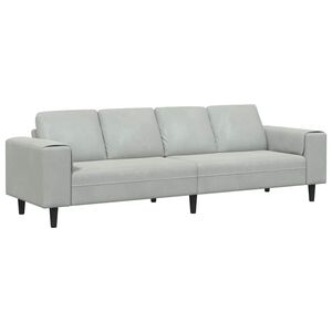 vidaXL Canap&eacute; de salon Gris clair 250 x 77 x 76 cm