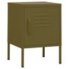 vidaXL Tables de chevet 2 pcs Vert olive 35x35x51 cm Acier