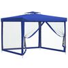 vidaXL Belv&eacute;d&egrave;re &agrave; double toit bleu 3x3x2,68 m tissu