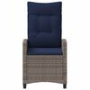 vidaXL Chaise de jardin 2 pcs gris et bleu marine 56 x 60 x 112 cm