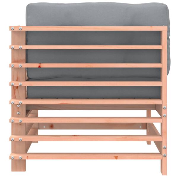 vidaXL Canap&eacute; d'angle avec coussins bois massif douglas