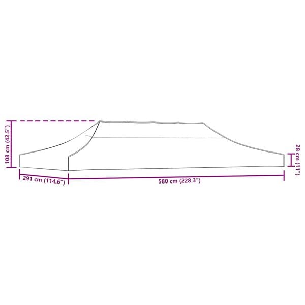 vidaXL Toit de tente de réception 3 x 6 m Anthracite
