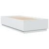 vidaXL Cadre de lit avec LED sans matelas blanc 90x190 cm