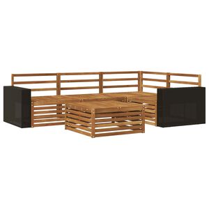 vidaXL Ensemble de canap&eacute;s d'ext&eacute;rieur 5 pcs Naturel 79 x 79 x 37 cm
