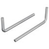 vidaXL Cl&eacute; hexagonale 2 pi&egrave;ces Argent&eacute; 22 x 66 mm Acier