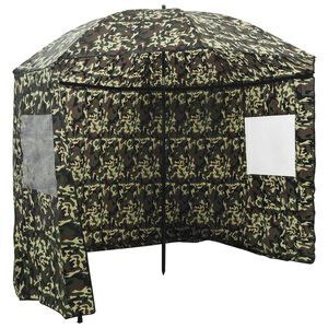 vidaXL Umbrella de p&ecirc;che 290 x 225 cm Polyester Oxford Camouflage