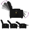 vidaXL Fauteuil de massage inclinable électrique noir similicuir