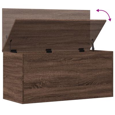 vidaXL Boîte de rangement chêne marron 100x42x46 cm bois d'ingénierie