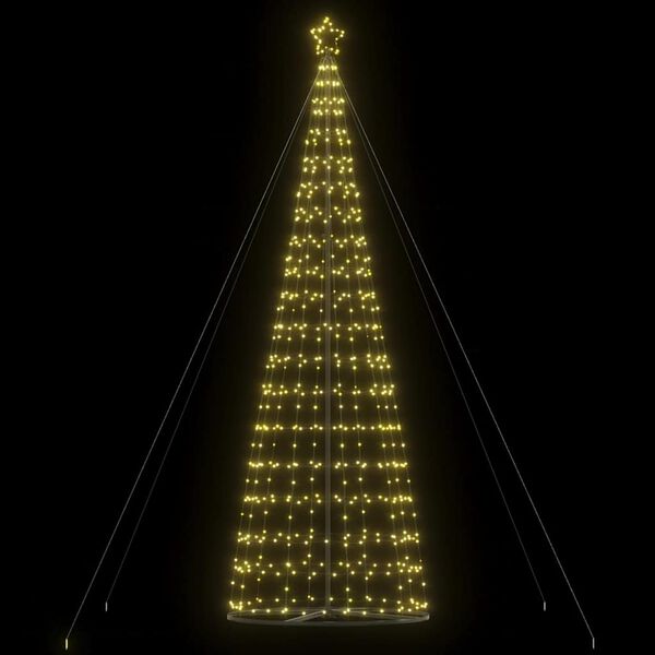 vidaXL Sapin de No&euml;l &agrave; LED 1534 LED blanc chaud 500 cm
