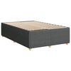 vidaXL Sommier &agrave; lattes de lit avec matelas Gris fonc&eacute; 120x200cm Tissu