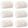 vidaXL Couvertures &agrave; jeter 6 pcs Cr&egrave;me 240 x 220 cm Toison