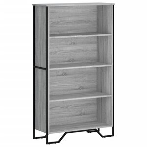 vidaXL Biblioth&egrave;que sonoma gris 80x31x137,5 cm bois d'ing&eacute;nierie