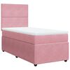 vidaXL Sommier &agrave; lattes de lit avec matelas Rose 90x200 cm Velours