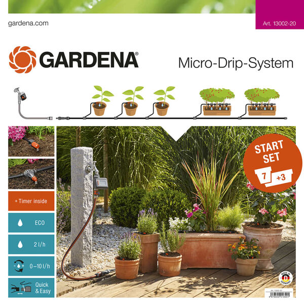 GARDENA Syst&egrave;me micro-gouttes de pots de fleurs M Starter Set 13002-20