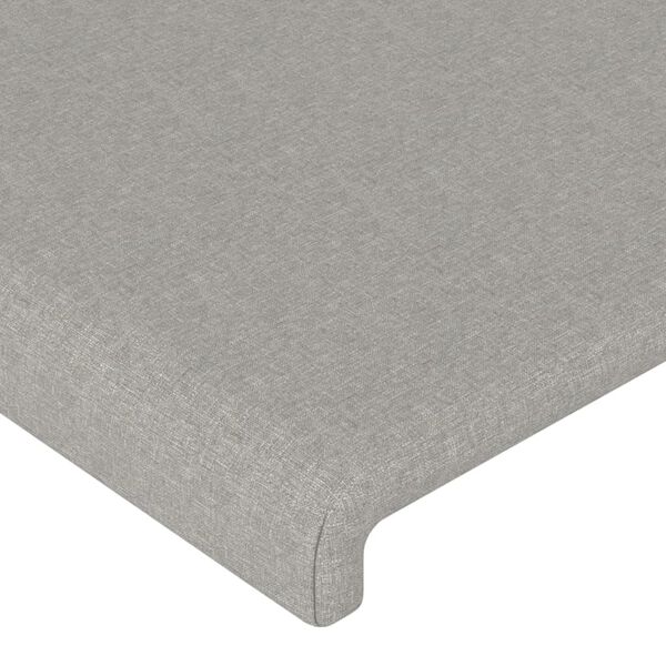 vidaXL T&ecirc;tes de lit Gris clair 160x5x78/88 cm Tissu