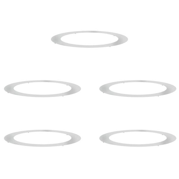 vidaXL adapté pour anneaux d'arbre plats 5 pcs Argent Ø90 / 120 cm