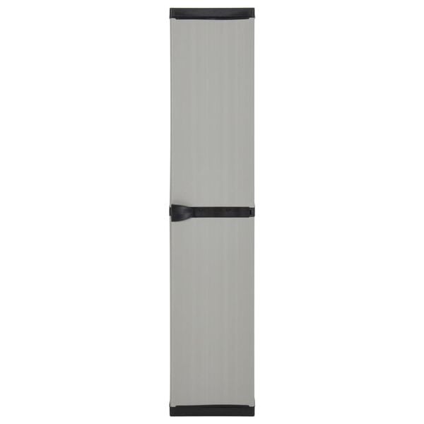 vidaXL Armoire de rangement de jardin 3 étagères Gris/noir 34x40x168cm
