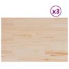 vidaXL Dessus de table 3 pcs 80x53x1,7cm rectangulaire bois pin massif