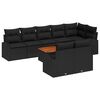 vidaXL Ensemble de canap&eacute; de jardin 9 pc Noir polyrotin