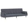 vidaXL Canap&eacute;-lit avec coussins gris fonc&eacute; velours