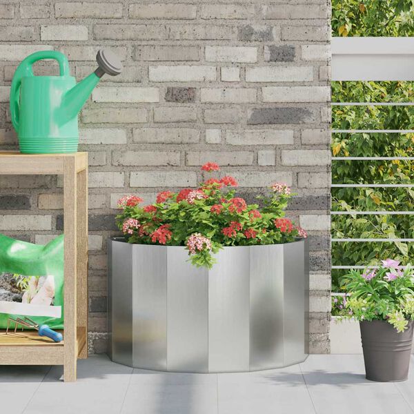 vidaXL Jardinière Argent 60 x 30 x 35 cm Acier galvanisé
