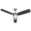 vidaXL Ventilateur de plafond lampe et t&eacute;l&eacute;commande 108cm Marron fonc&eacute;