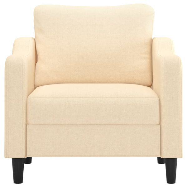 vidaXL Fauteuil Cr&egrave;me 60 cm Tissu