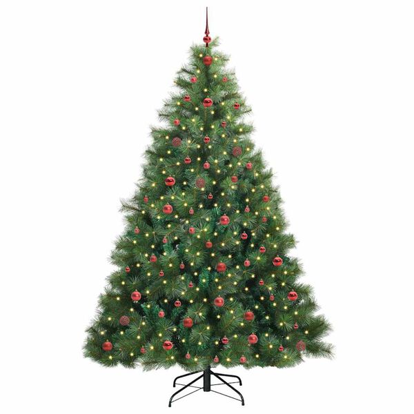 vidaXL Sapin de No&euml;l artificiel avec 300 LED Vert 240 cm PE et PVC