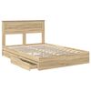 vidaXL Lit de Rangement Ch&ecirc;ne Sonoma 140 x 190 cm Bois d'ing&eacute;nierie