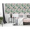 DUTCH WALLCOVERINGS Papier peint Lush Tropical Rose et bleu