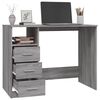 vidaXL Bureau avec tiroirs Sonoma gris 102x50x76 cm Bois d'ingénierie