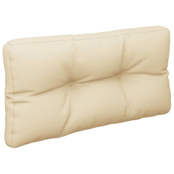 vidaXL Coussin de palette beige 70x40x12 cm tissu