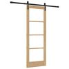 vidaXL Porte coulissante ORKDAL Naturel et Noir 73,5 x 198,5 cm