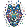 UNIDRAGON Puzzle en bois 310 pcs Majestic Wolf Tr&egrave;s grand 30x41 cm