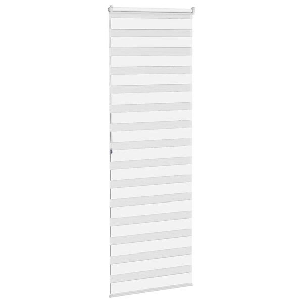 vidaXL Store z&egrave;bre blanc 75x200 cm largeur du tissu 70,9 cm polyester