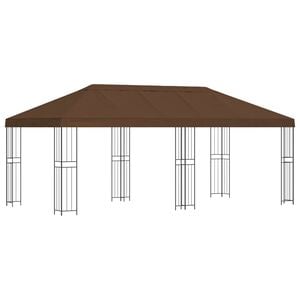 vidaXL Abri de jardin 6 x 3 m Marron Polyester et Acier 190 gsm