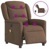 vidaXL Fauteuil inclinable de massage &eacute;lectrique marron tissu