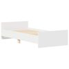 vidaXL Cadre de lit sans matelas blanc 100x200 cm bois d'ingénierie