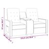 vidaXL Fauteuil inclinable avec porte-gobelet 2 places Marron Tissu