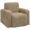 vidaXL Fauteuil Taupe velours c&ocirc;tel&eacute;