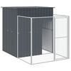 vidaXL Niche pour chien avec cour anthracite 165x659x181 cm
