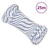 vidaXL Corde de bateau Blanc 3 mm 25 m Polypropyl&egrave;ne