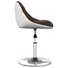 vidaXL Chaise de salle &agrave; manger Marron et blanc Similicuir