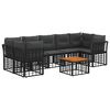 vidaXL Ensemble de canap&eacute;s d'ext&eacute;rieur 8 pc Noir et Gris fonc&eacute;
