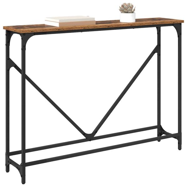 vidaXL Table console Bois Ancien 102 x 23 x 75 cm Bois d'ing&eacute;nierie